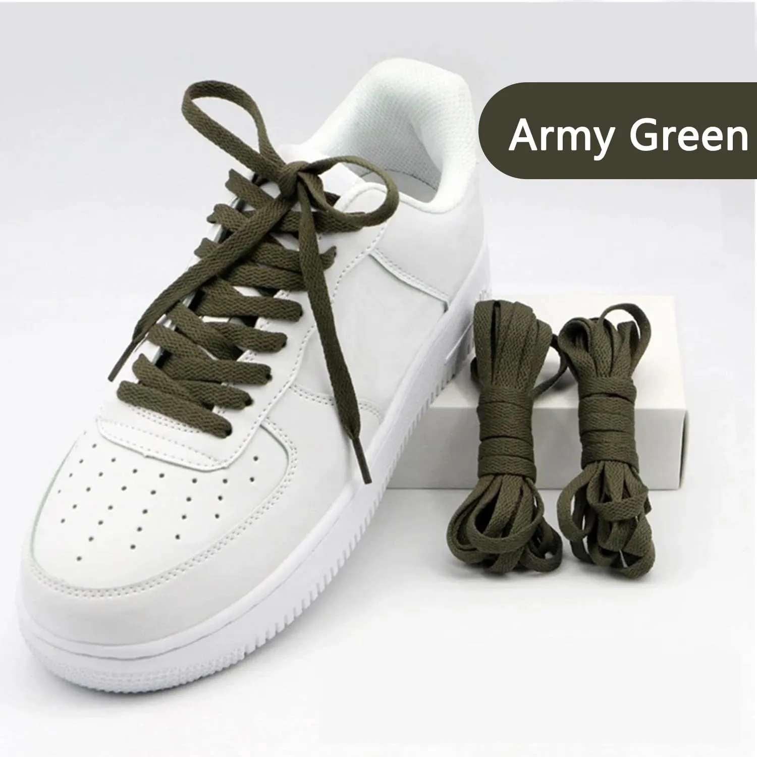 2 Pair Flat Shoe Laces for Sneakers Colorful Athletic Shoelaces Running Shoes Boot Strings for Kids Adults