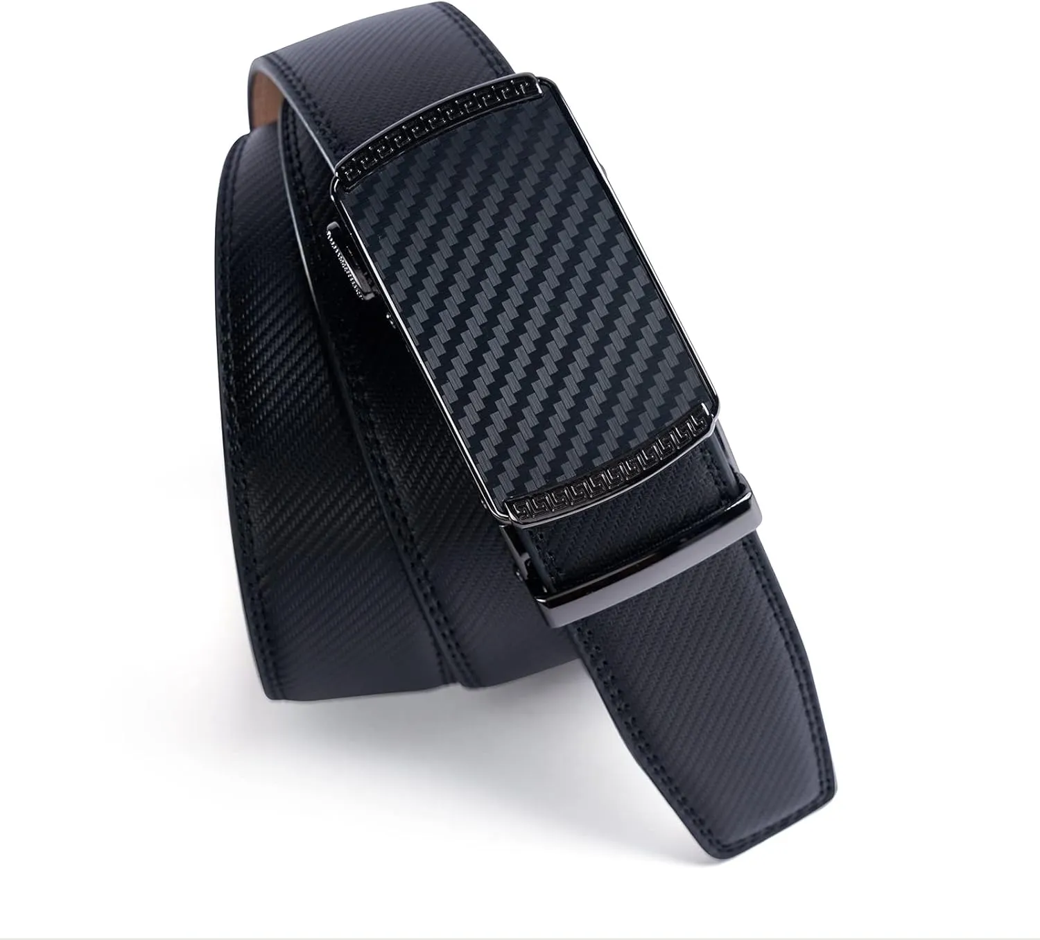 28"-68" Men's Leather Ratchet Dress Belt Big And Tall With Automatic Buckle