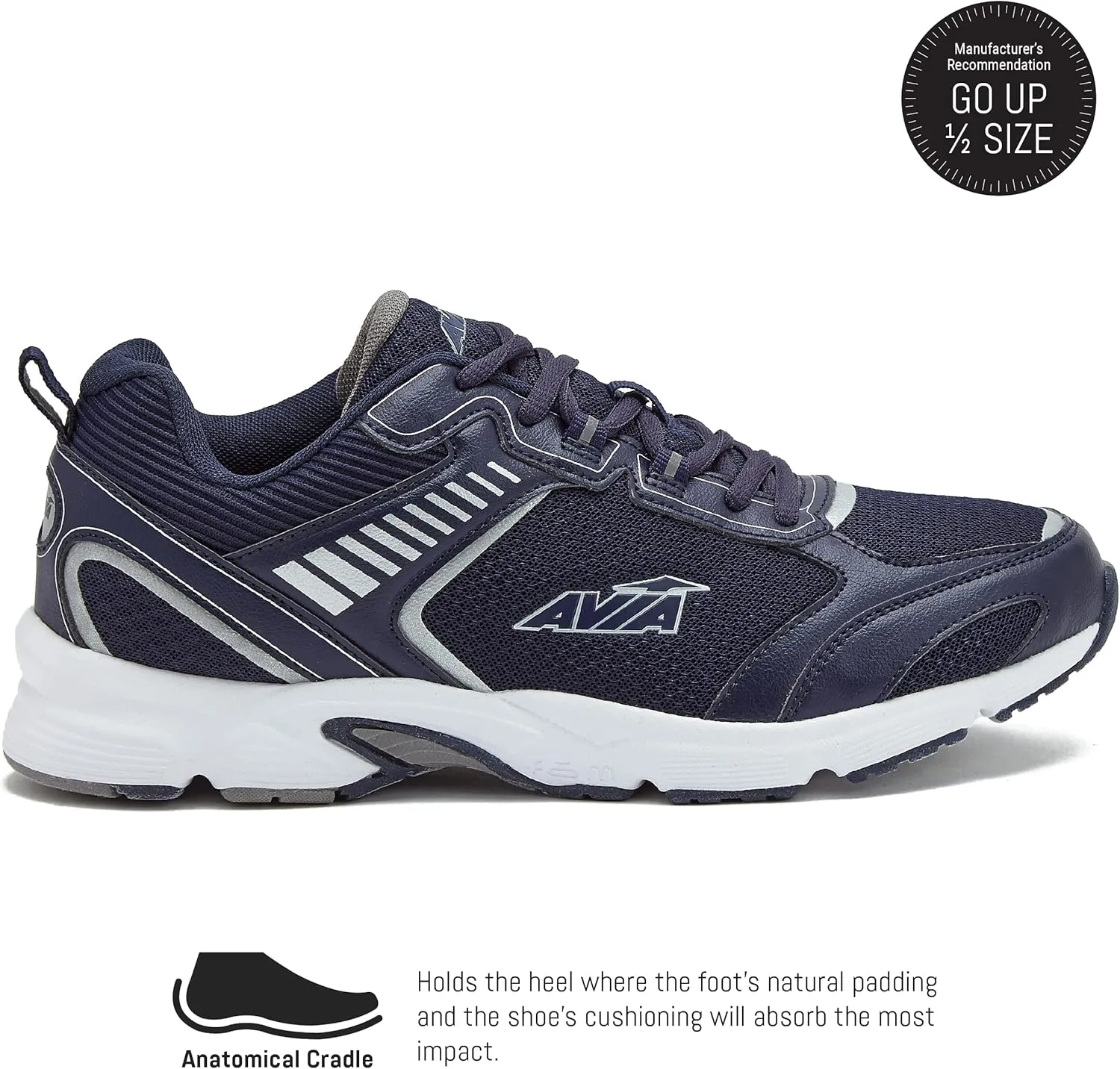 Avia Forte 2.0 Mens Running Shoes, Lightweight Trail or Running Athletic Sneakers for Men - Green, Black or Grey
