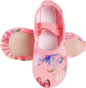 Ballet Shoes for Girls, Split Sole Toddler Ballet Shoes Satin Ballet Slippers for Girls Toddler/Little/Big Kid