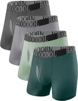BAMBOO COOL Men's Ultra Breathable Underwear Mesh Boxer Briefs with Lightwight Wasitband,No Ride Up,Multipack
