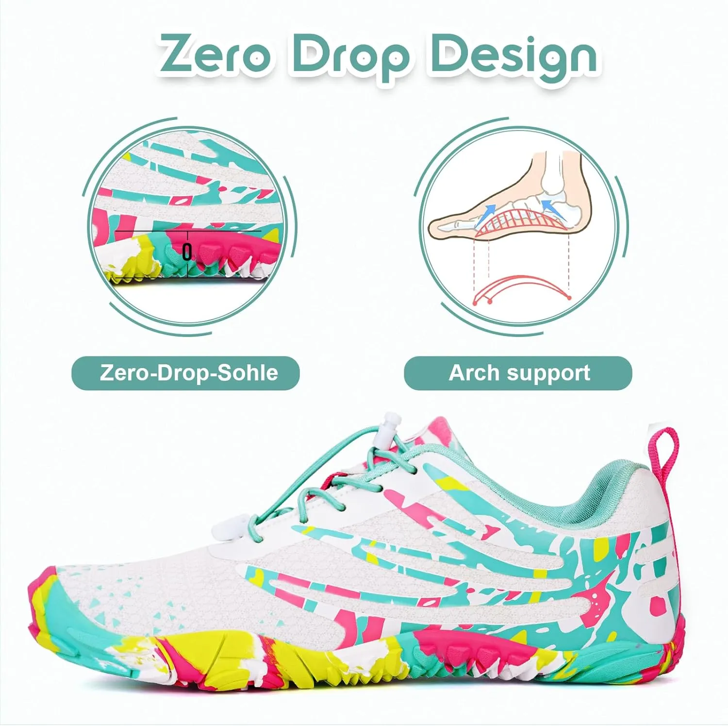 Barefoot Shoes Women Men Hike Barefoot Womens Mens Non-Slip Healthy Minimalist Shoe Breathable Fashion Footwear Trail Rnning Hiking Shoes Wide Toe Zero Drop Shoes