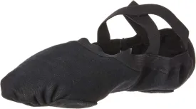 Bloch Dance Men's Synchrony Split Sole Stretch Canvas Ballet Slipper/Shoe, Black, 6.5 Narrow