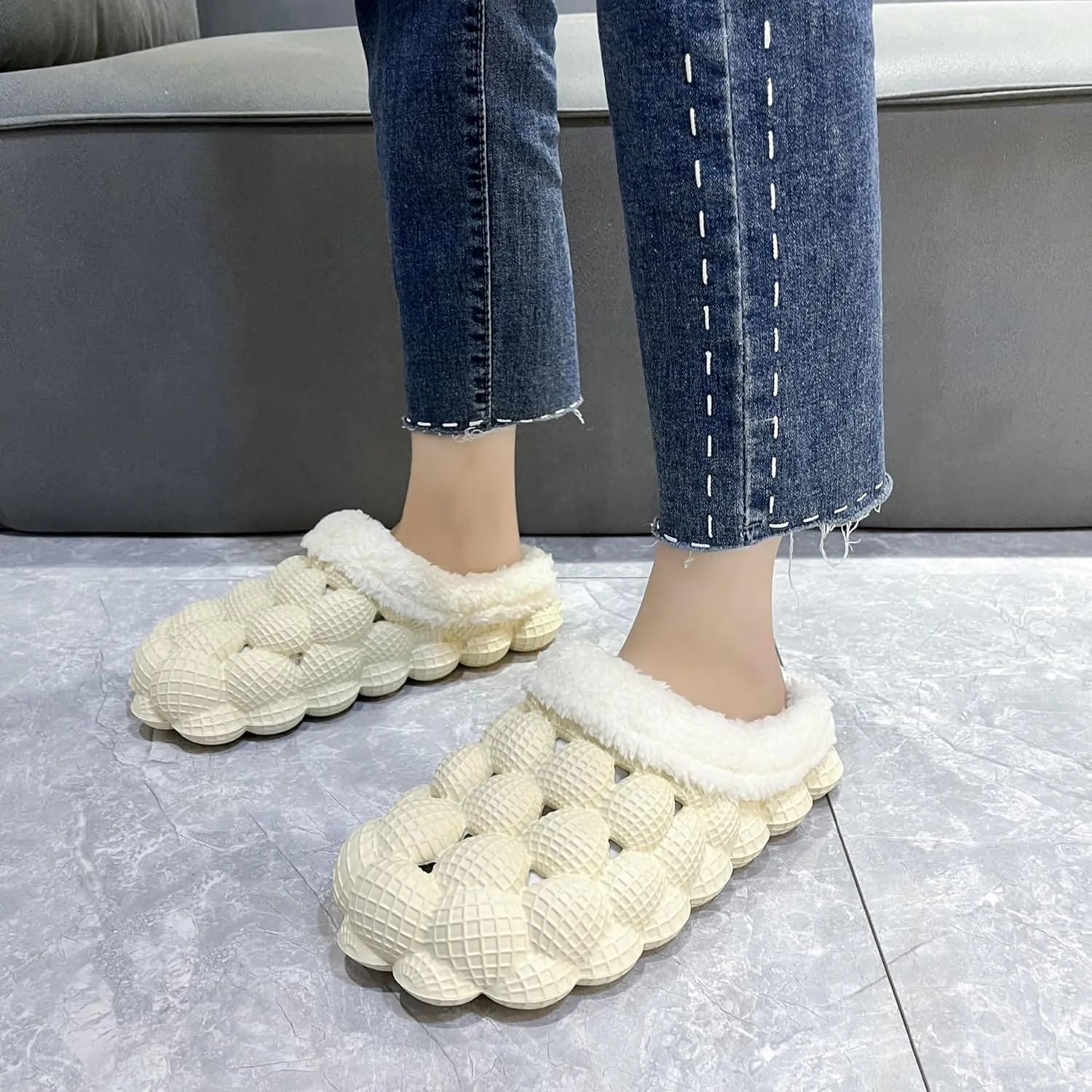 Bubble Slides, Slippers for Women Men Gym House Shower Bedroom Spa Massage Soft Non-slip Slippers, Unisex Shower Slide Shoes for Indoor Outdoor