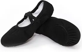 Canvas Ballet Dance Shoes Girls Womens Ballet Shoes Stretch Split Sole for Perform Dance Yoga