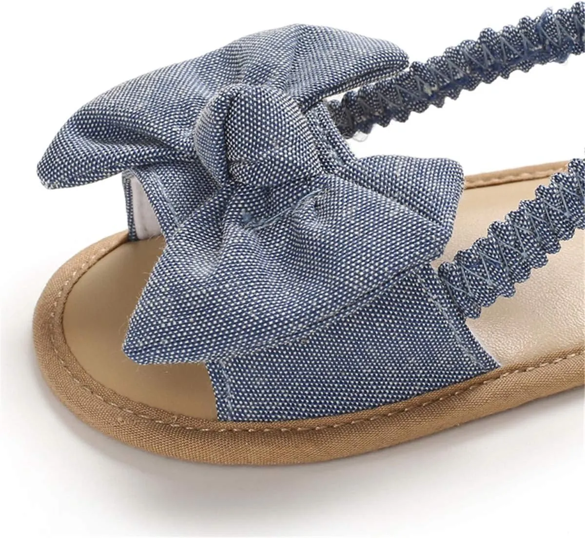 COSANKIM Infant Baby Girls Summer Sandals with Flower Soft Sole Newborn Toddler First Walker Crib Dress Shoes