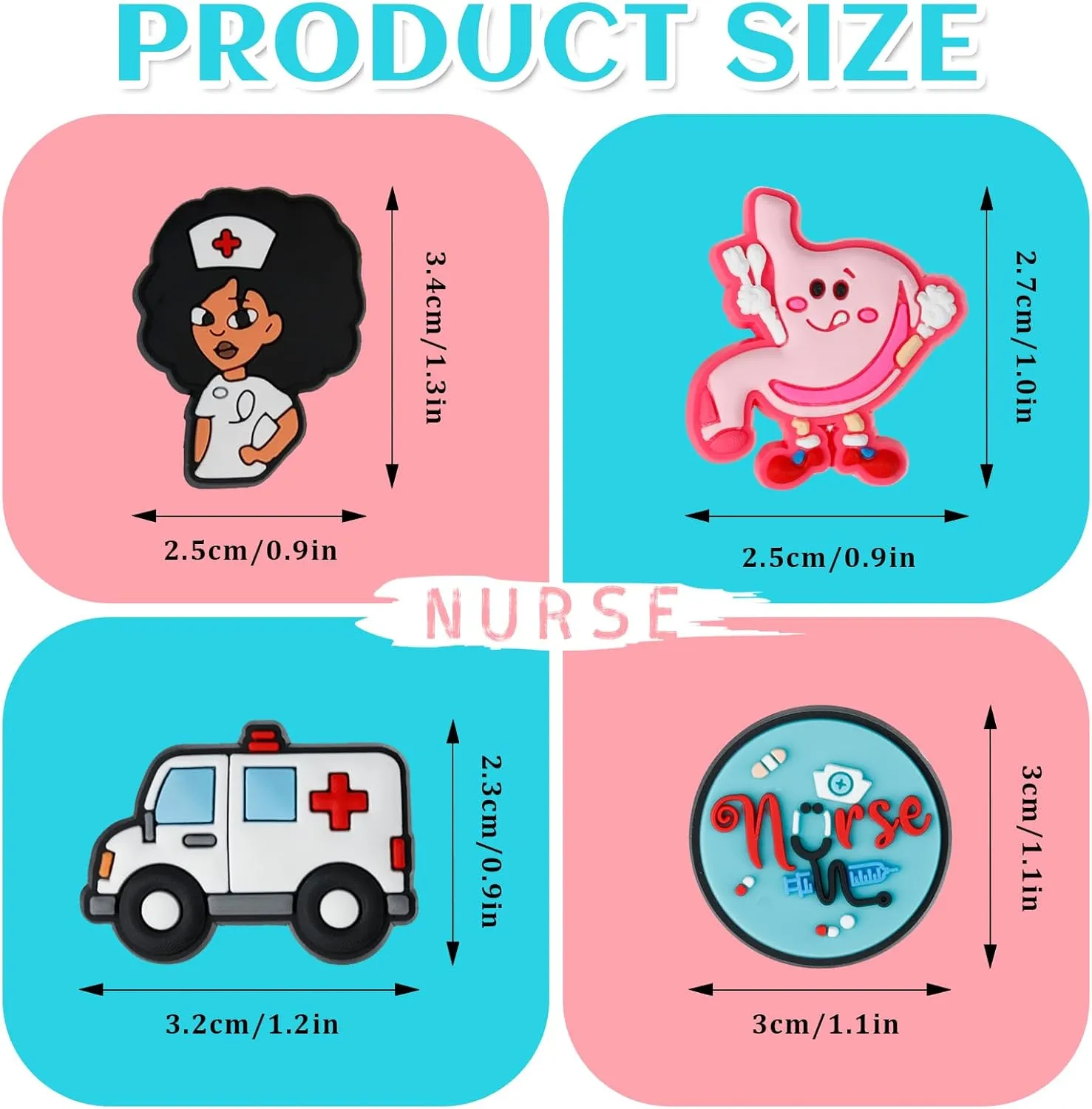 Cute Shoe Charms for Clog Shoes Slides Sandals PVC Shoe Decoration Accessories for Kids Teens Adults Girls Bulk Pack