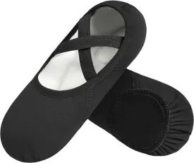 DANSHOW Ballet Shoes for Women Girls Highly Stretch Cotton Shoes Slipper Split Flats Sole