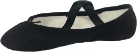Danzcue Girl's Canvas Ballet Shoes Split Sole Ballet Slippers for Girl Dance Shoes