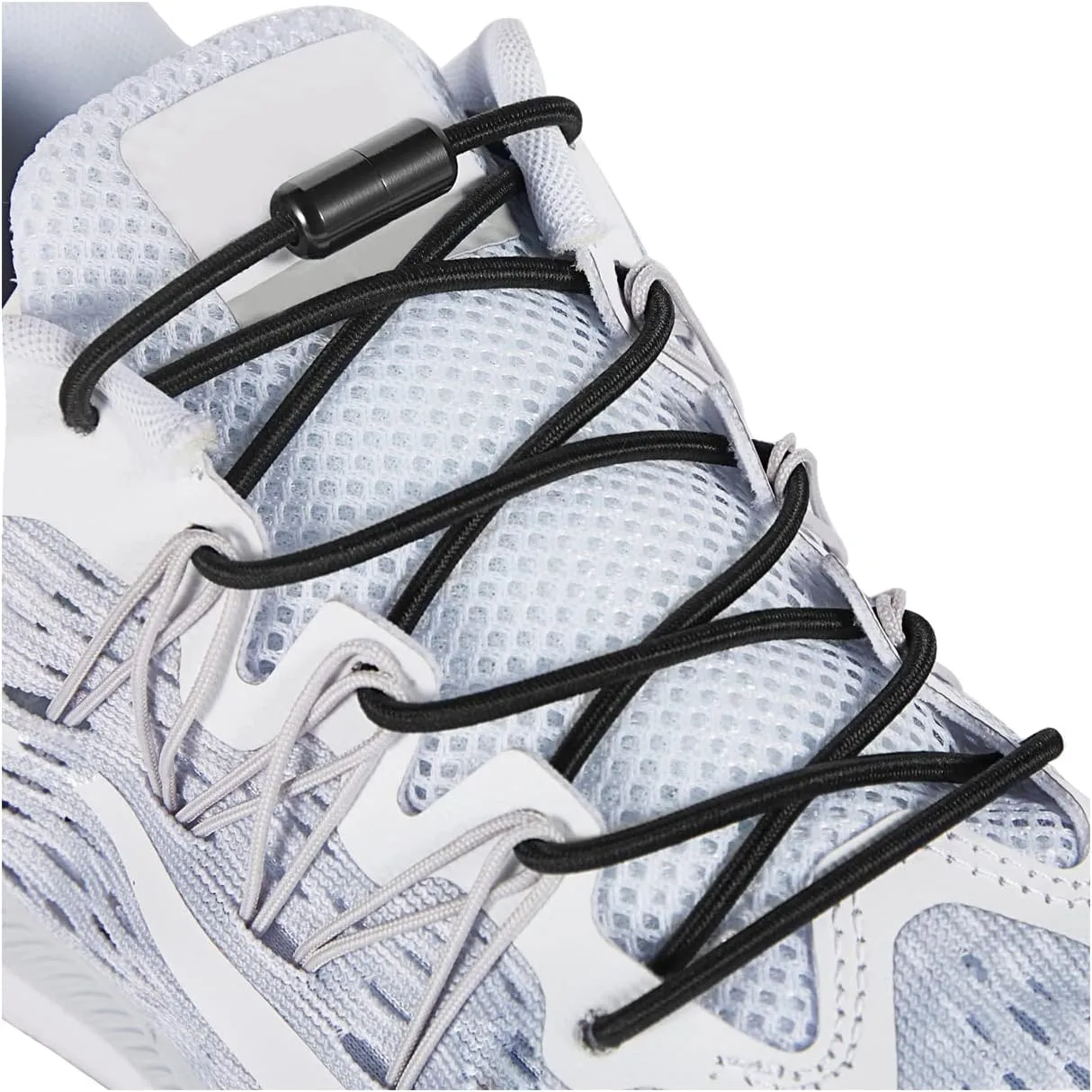 Elastic Shoe Laces - No Tie Shoelaces for All Adult and Kids Sneakers Fits Board Shoes and Casual Shoes (2 Pairs)