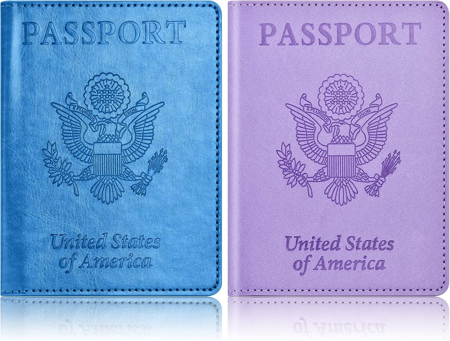 Eoehro 2Pack Passport Holder Wallet Cover Case, Travel Essentials for Women and Men