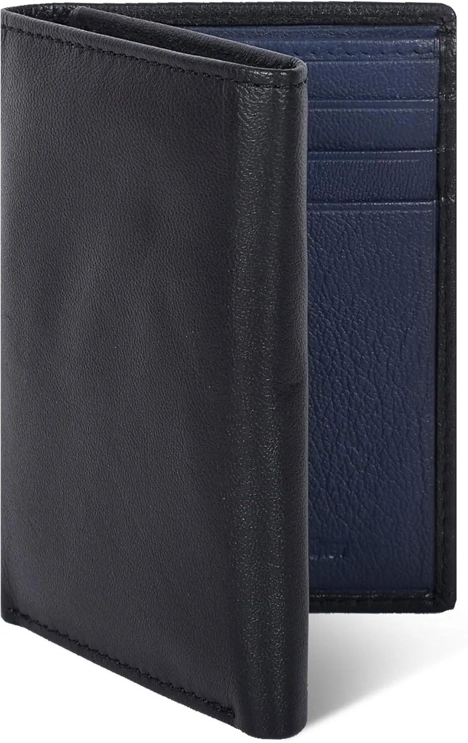 ESTALON Leather Trifold Wallet For Men - RFID Blocking - 6 Card Slots, 2 Slip Pockets & 1 Front ID Window - Minimalist Design, Slim Wallet
