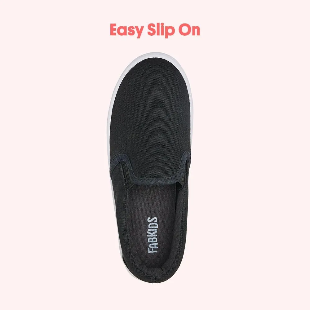 FabKids Kids Sneakers Boys Girls Canvas Shoes Slip On Low Top Footwear for Toddler Little Kid Big Kid