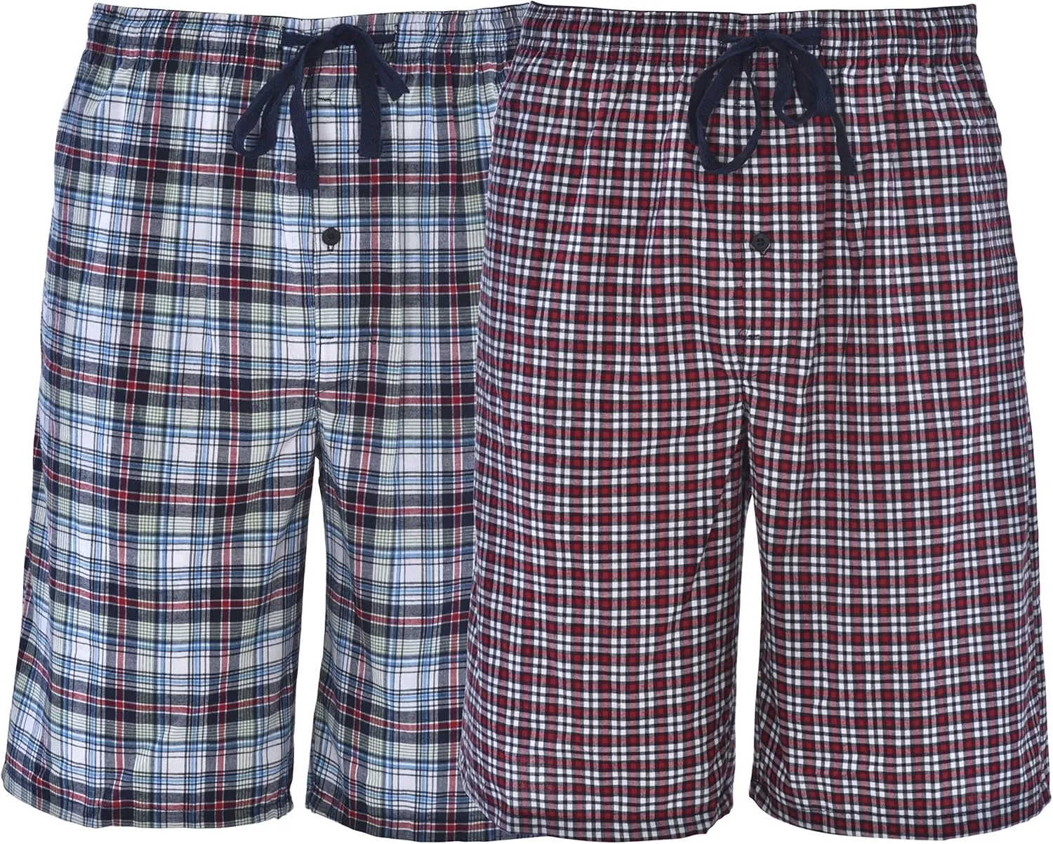 Hanes Men??s 2-Pack Sleep Shorts ?C Cotton Loungewear with 7.5" Inseam, Breathable Fit, Pantalones para Dormir