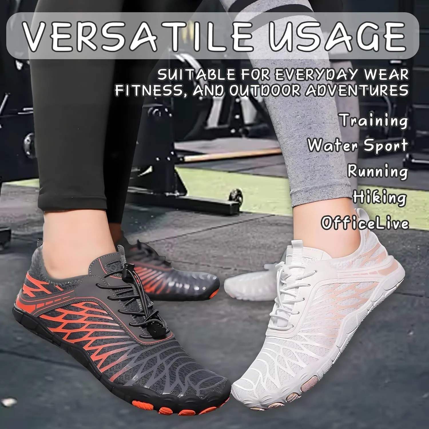 Hiking Barefoot Shoes,Wide Toe Water Shoes,Running Boots Sneakers,Athletic Footwear Trainer for Men/Women UnisexActivity Fitness trackers