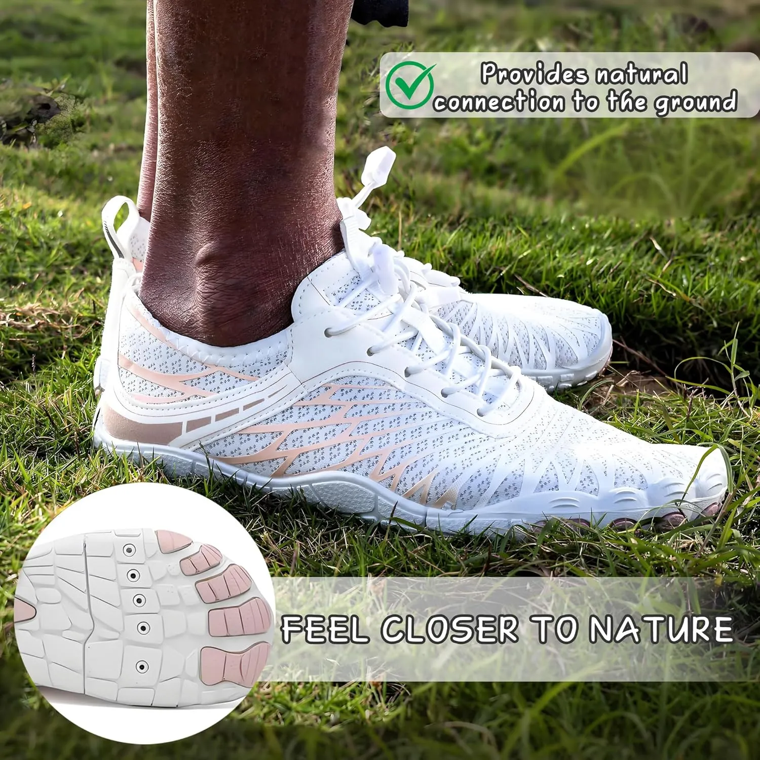 Hiking Barefoot Shoes,Wide Toe Water Shoes,Running Boots Sneakers,Athletic Footwear Trainer for Men/Women UnisexActivity Fitness trackers