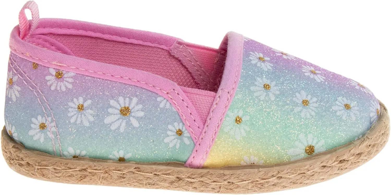 JOSMO Girls Lowtop Sneakers - Espadrille Low Tops Casual Shoes (5-10 Toddler Sizes)
