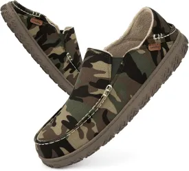 LongBay Men's Moccasin Slippers Cozy Breathable Memory Foam House Shoes for Indoor Outdoor