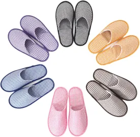 Maeline Spa Slippers, Non Slip Disposable Wholesale Bulk Hotel Slippers for Guests, Multi Color Reusable House Slippers, Indoor, Bathroom, Bedroom, Travel Slippers for Women, Men, Unisex