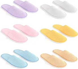 Maeline Spa Slippers, Non Slip Disposable Wholesale Bulk Hotel Slippers for Guests, Multi Color Reusable House Slippers, Indoor, Bathroom, Bedroom, Travel Slippers for Women, Men, Unisex
