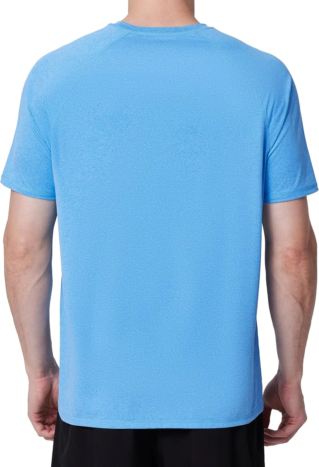 Men's UPF 50  Swim Shirts, Sun Protection Short Sleeve Rash Guard, Quick Dry T-Shirt for Fishing and Surfing