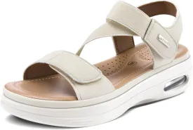 mysoft Women's Summer Walking Sandals Air Cushion Support Platform Ankle Strap Shoes Comfortable Casual Wedge Sandals