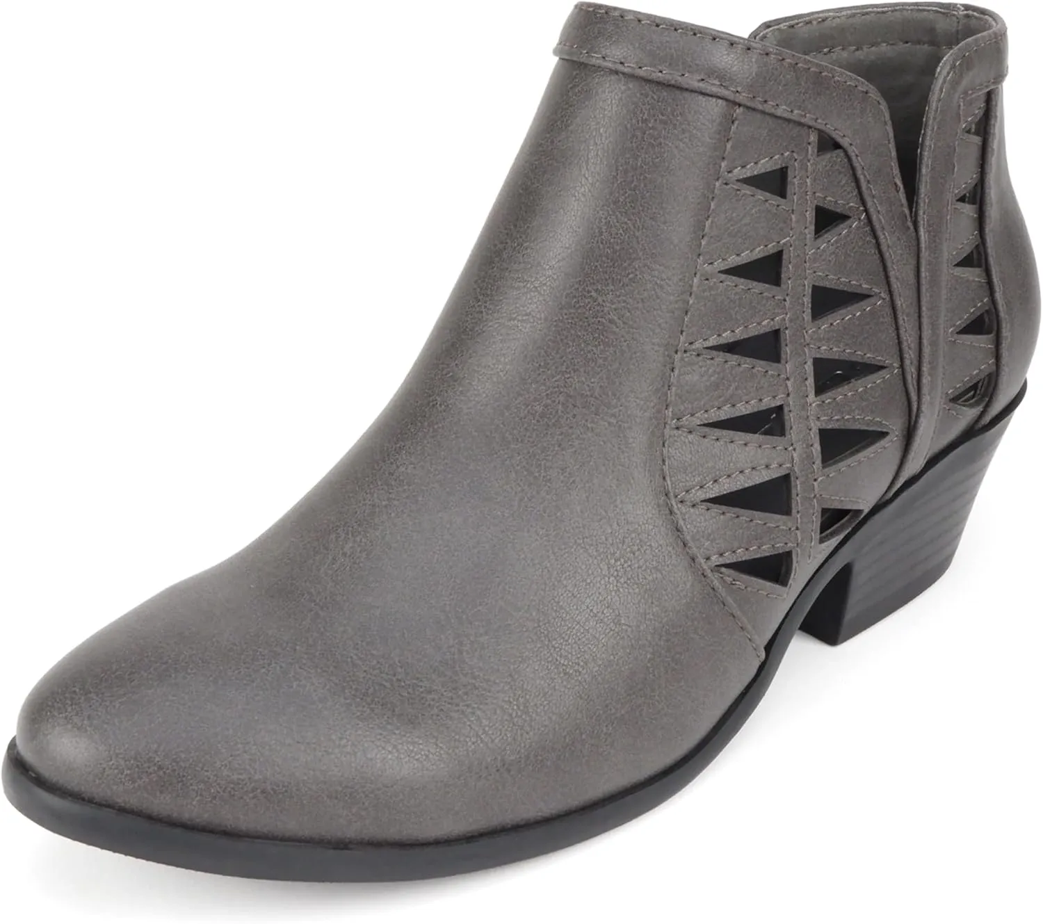 Soda Chance Women's Closed Toe Multi Strap Ankle Bootie