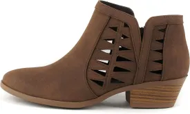 Soda Chance Women's Closed Toe Multi Strap Ankle Bootie