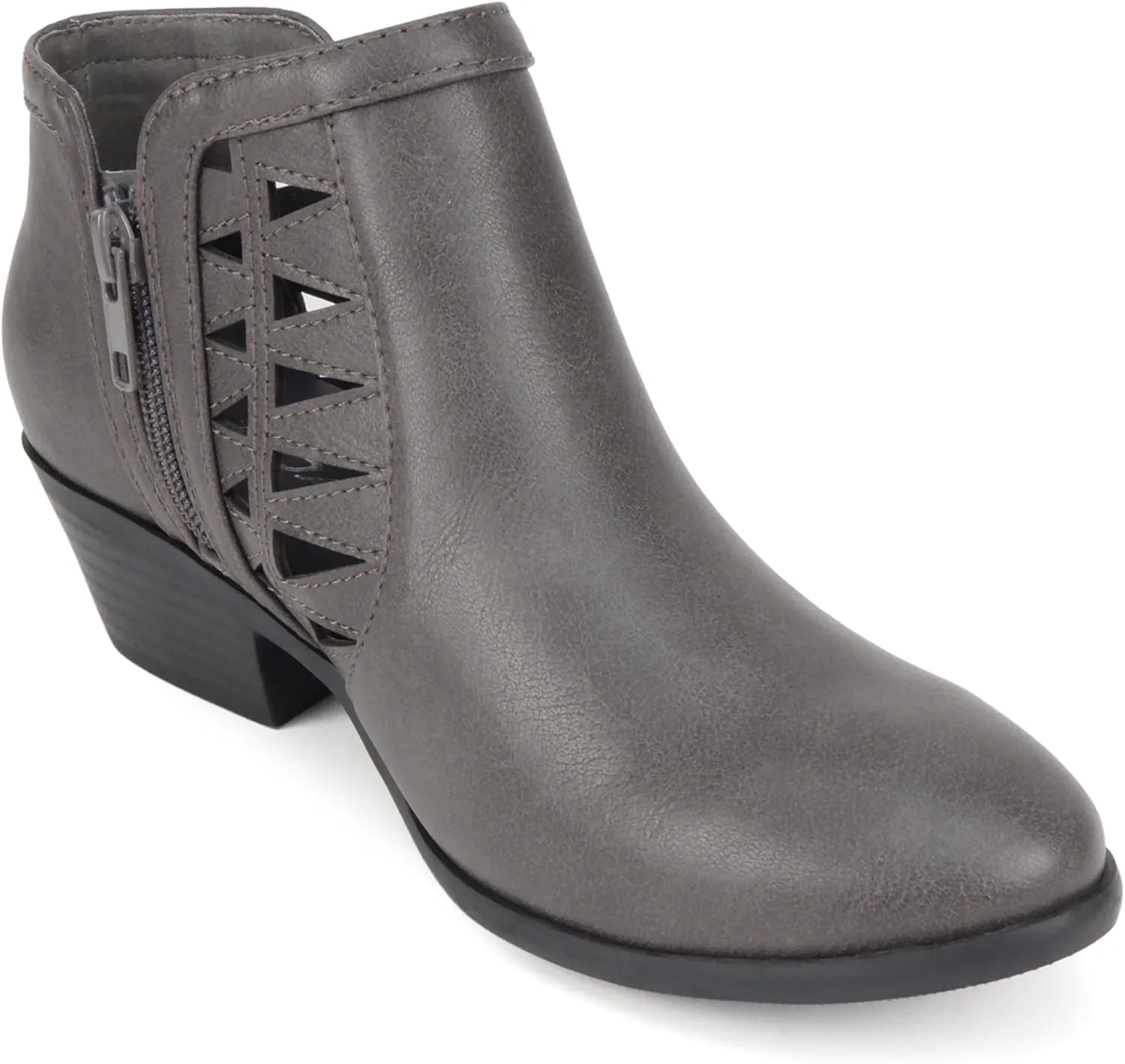 Soda Chance Women's Closed Toe Multi Strap Ankle Bootie