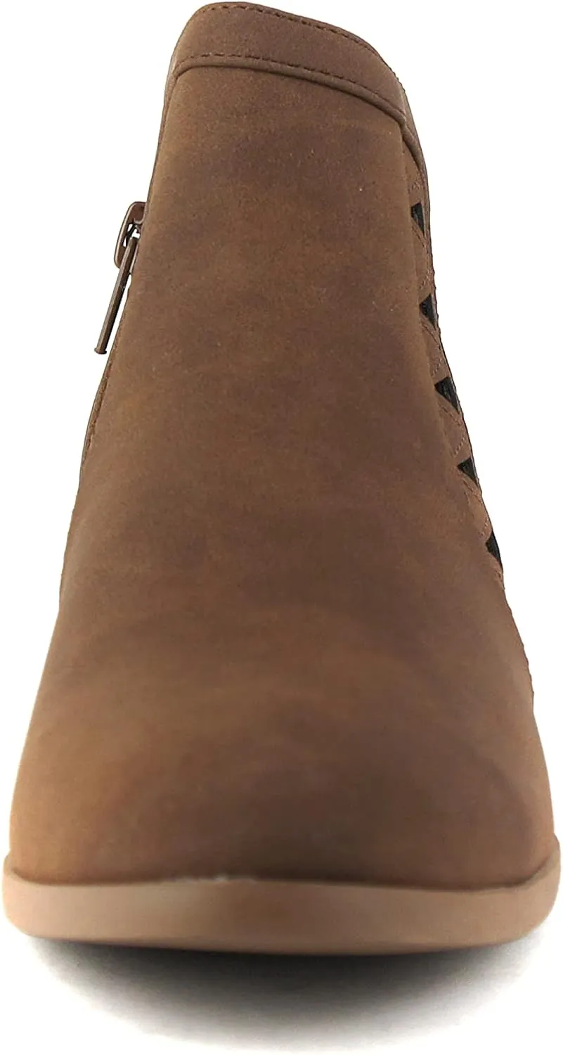 Soda Chance Women's Closed Toe Multi Strap Ankle Bootie