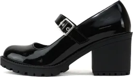 Soda Eviana ~ Women Mary Jane Round Toe Mid Chunky Block Heel Lug Sole Pump with Adjustable Strap