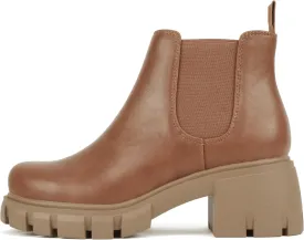 Soda PIONEER ~ Women Lug Sole Mid Heel Chelsea Fashion Ankle Bootie w/Double Elastic Gore