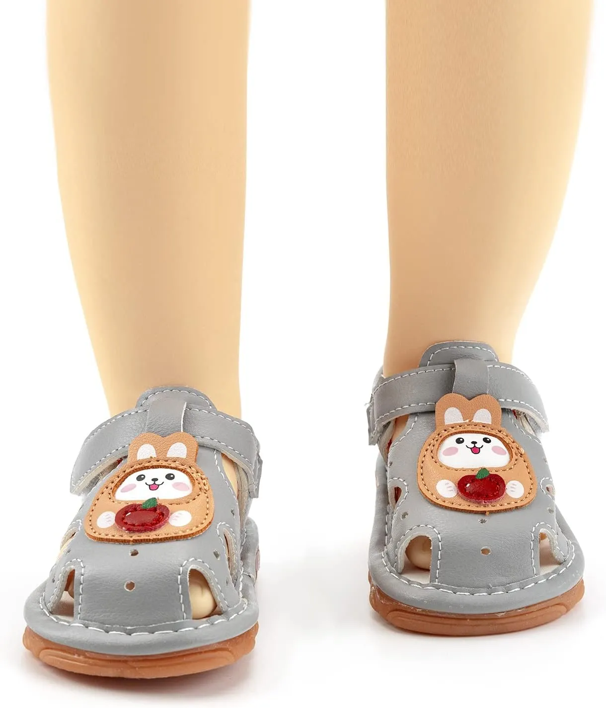 SOFMUO Baby Boys Girls Squeaky Sandals Non-Slip Soft Rubber Sole Closed Toe Infant Summer Outdoor Shoes Toddler First Walkers