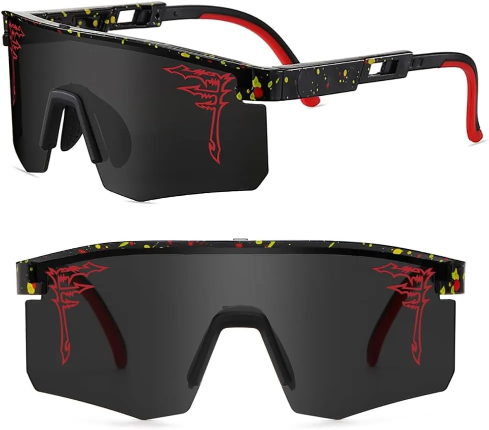 Two Sizes Baseball Sunglasses For Adults and Youth Boys Girls Kids UV400 Men Women Outdoor Sports Sun Glasses
