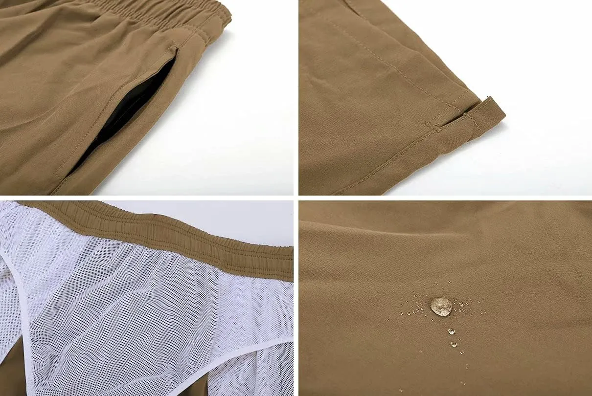 Tyhengta Men's Swim Trunks Quick Dry Beach Shorts with Zipper Pockets and Mesh Lining
