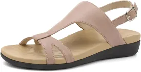 UTENAG Women's Comfortable Arch Support Walking Flat Sandals