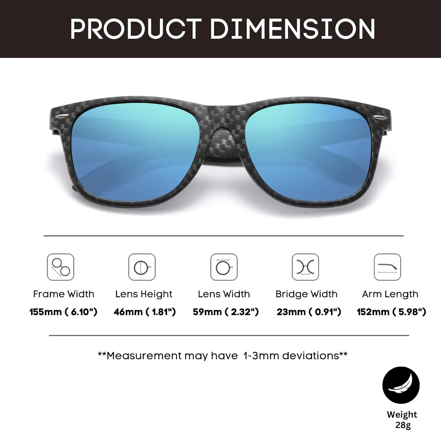 XXL Size Extra Large Polarized Sunglasses 155MM for Big Wide Heads Men TR90 Ultralight UV400 Protection Glasses